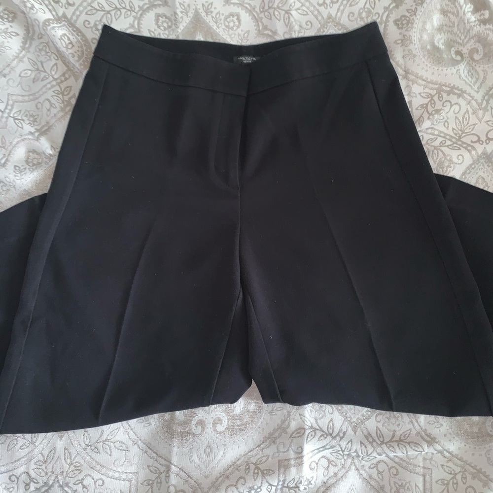 Ann Taylor Factory Black Wide Leg Pants - Cropped